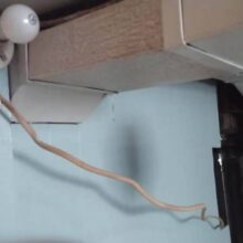 Exposed wire not up to code