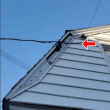 Overhead wires to the garage need to be properly secured and installed