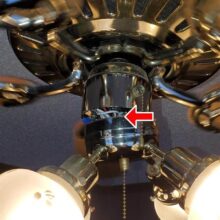 Fan light pulling off its mount