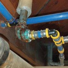 Leaking pipe fitting