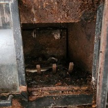 Rusted and unusable furnace