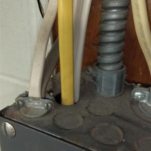 Stress relief clamps needed to prevent wire damage