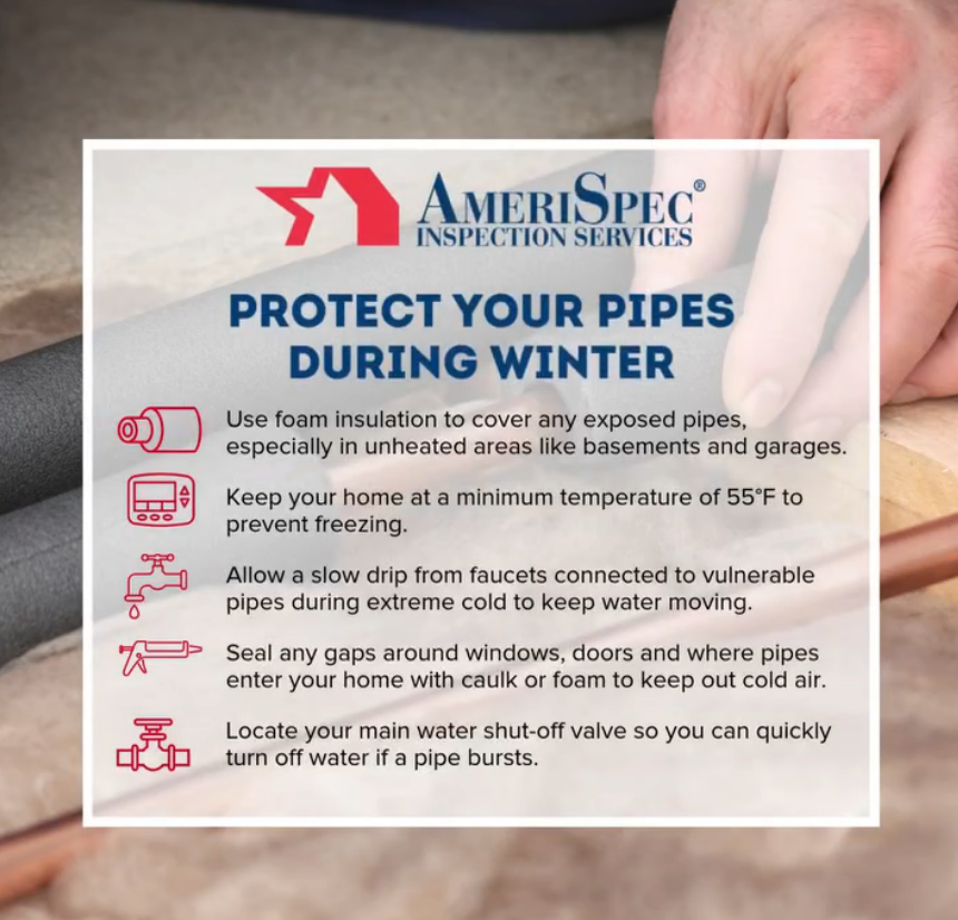 house inspector tips for pipes in December